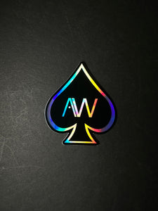 Sticker/Slaps 2.59" x 3" Ace of AW Holographic