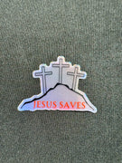Jesus Saved Us On The Cross Sticker