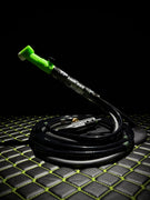 Black Panther TIG rig coiled with forged carbon handle and lime-green Hulk head