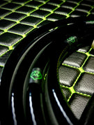 Black cable with green AW spade bands